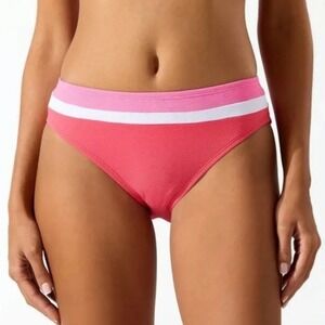 Tommy Bahama Island Cays Colorblock Hipster Bikini Bottom Size XL Pink Coral